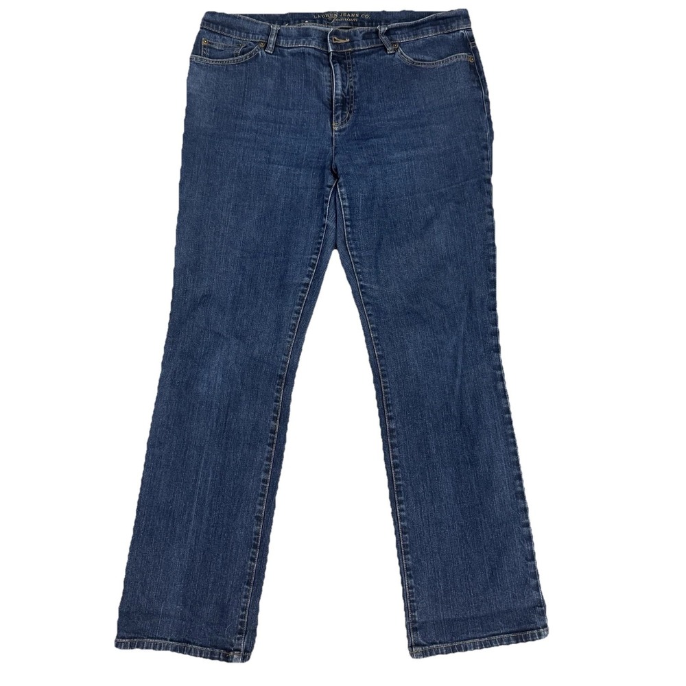 LRL Ralph Lauren Womens Size 12 Blue Classic Straight Leg Denim Jean